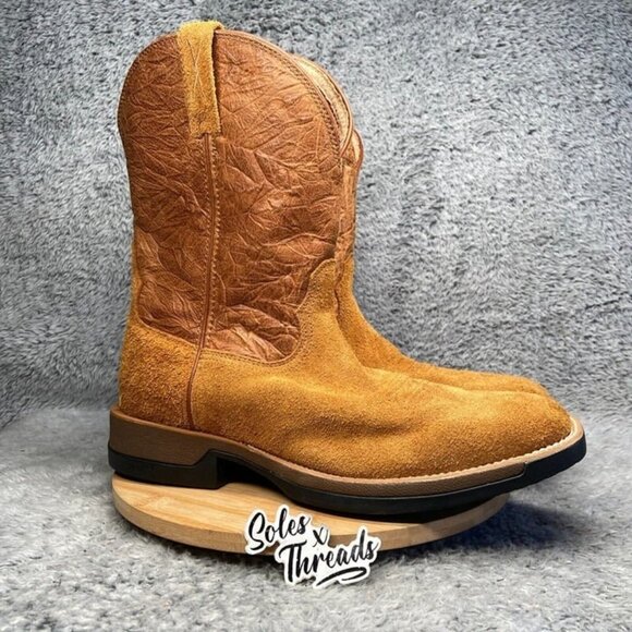 Twisted X 11" Tech X Western Leather Boots Size 13D Square Toe Men Tan MXW001 - Picture 2 of 7